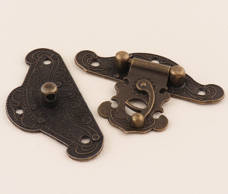 Jewelry Wooden Box Lock Catch Latchesantique Bronze Vintage Etsy