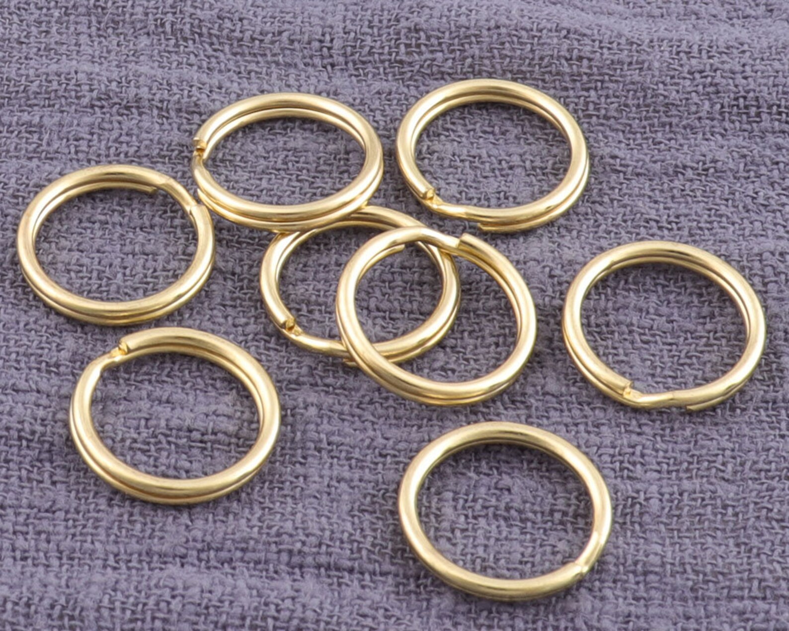 100pcs Gold Round Split Ringssplit Key Ringdouble Loop Jump Etsy