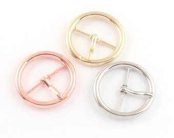 Fibbia ad ardiglione regolabile in argento/oro/oro rosa da 4 pezzi, fibbia ad ardiglione singolo da 1 1/4" (30 mm), regolatore della cinghia, fibbia scorrevole per borsa, passante per cintura, fibbia a barra centrale