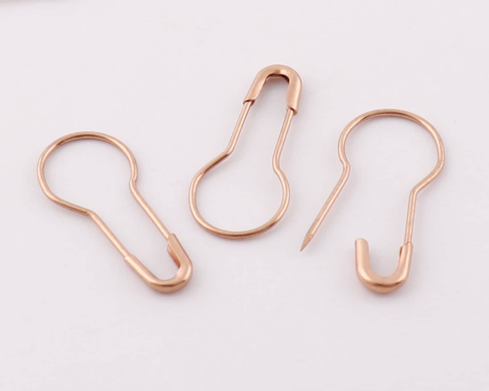 100pcs Light Gold Plated Pear Shaped Safety Pinsgourd Etsy