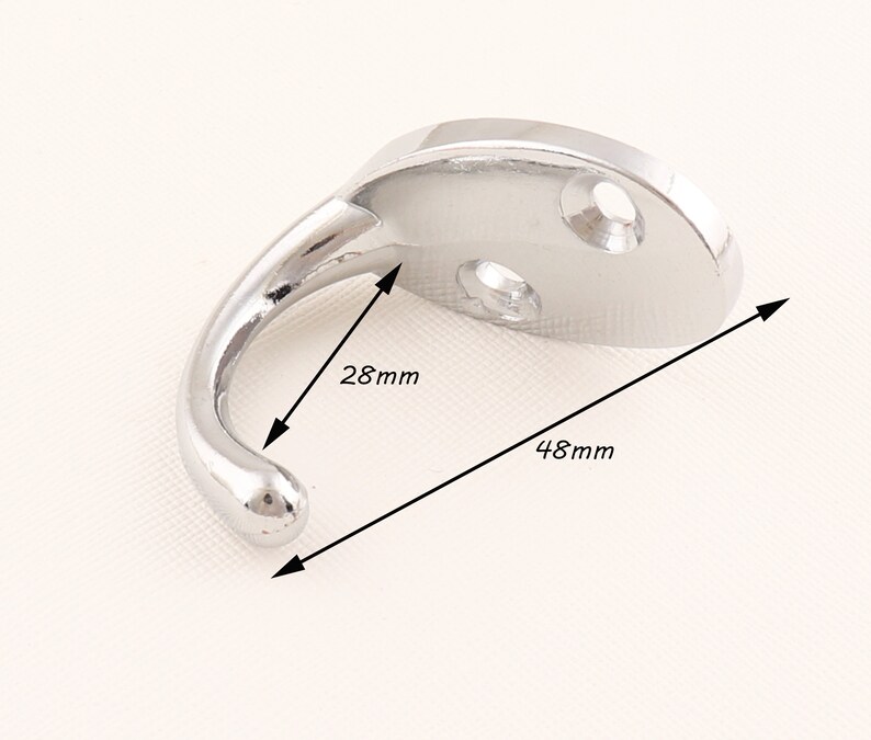 Silver Wall Hook Decorative Hooks 48mm Unique Hook 4PCS Etsy