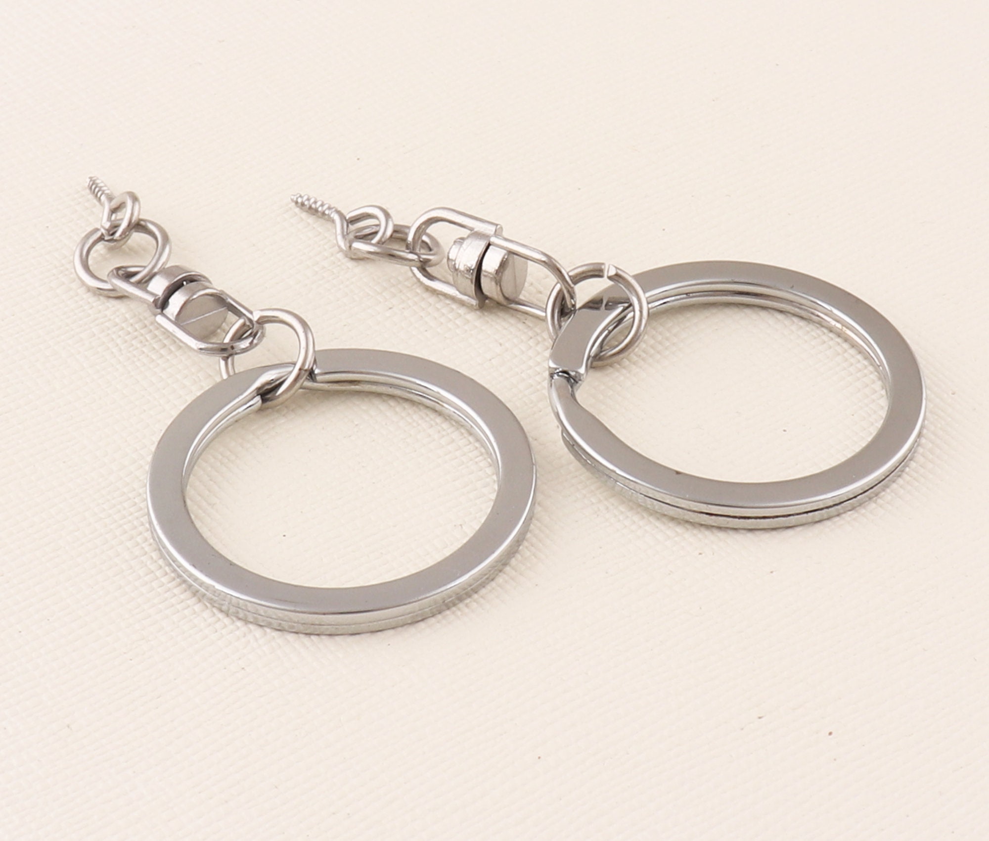 Split Key Ring Chain With Spring Hook Eye Screw Pinsplit Jump Etsy UK