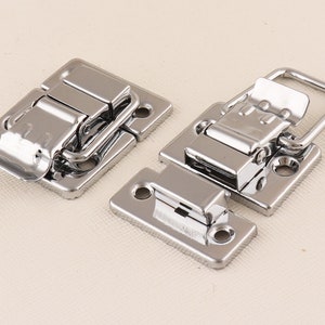 Ferrolho de caixa de jóias de prata, trava de trava, caixa de alternância, trava de trava, retangular afiado grande ferrolho, trava de bloqueio pequena box-36mmx30mm * 6-12pcs
