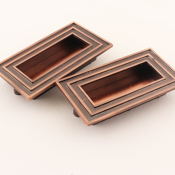 Cabinet door pulls,Red Copper dresser pulls,40mm New Chinese Pull Handles,Drawer pull,Handle pull,Hidden Pull Handle