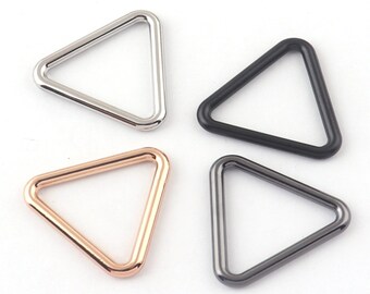 4pcs Silver/Light gold/Gunmetal/Black Heavy Duty Tri Ring buckles 1.5inch(38mm) Metal Tri-rings for Purse Bag Belt Strap Handbag Hardware