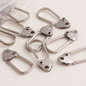Lanyard Snap Clip, lanyard hooks for Key Chain Backpacks Zipper Pulls/Metal Lanyard Holder/ Silver Lanyard Clip Holder-23mmx10mm*50pcs