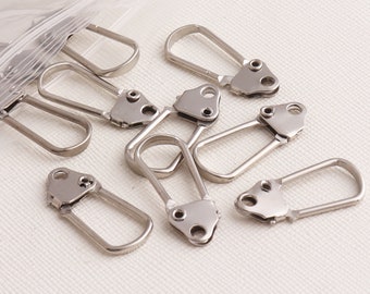 Key Chain Clip Hook, Anezus D Ring Clip Keychain Lanyard Swivel Snap Hooks Clip On Key Ring For Crafts And Purse Hardware (3/4 Inch