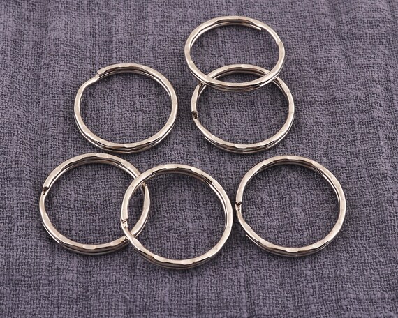50pcs Key Ring Chain Silver Split Rings for Keys Craft Making 25mm