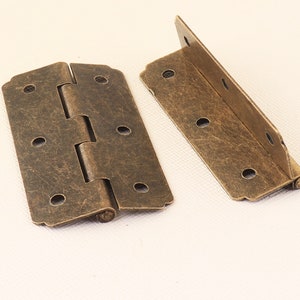 Wooden box hinges,Parliament hinges,Decorative hinges,55mm Antique bronze Metal hinges,Butt hinges,6pcs Jewelry box hinges