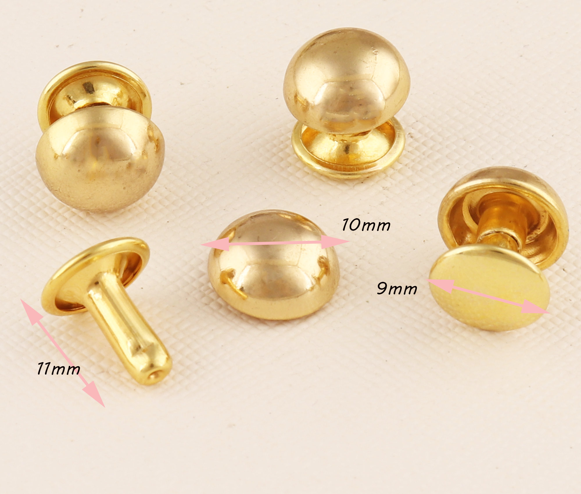 Gold Metal Rivets,rivet Dome Rivets,rivet for Purse,bag Hardware,rivets ...