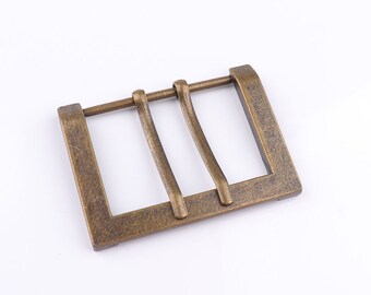 large jacket buckle，big handmade buckle, Bronze Leather Buckle,strap buckle,luggages Buckle,Tote Buckle - 2"（50mm）