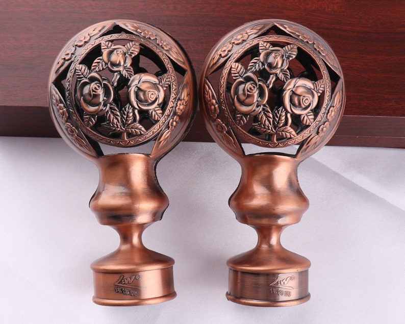 13cm Copper Curtain rod ends/ finials/ pole endsAntique Etsy