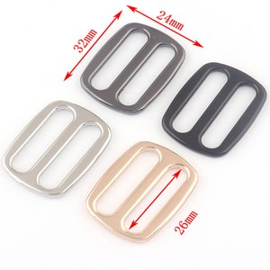 Adjusting buckle Silver/Light gold/Gunmetal/Black 25mm Belt Slides-Nickel plated alloy Tri Glides Strap buckles for 1inch webbing/belt/shoe