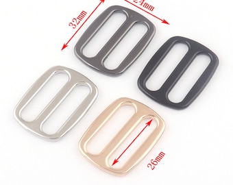 Adjusting buckle Silver/Light gold/Gunmetal/Black 25mm Belt Slides-Nickel plated alloy Tri Glides Strap buckles for 1inch webbing/belt/shoe