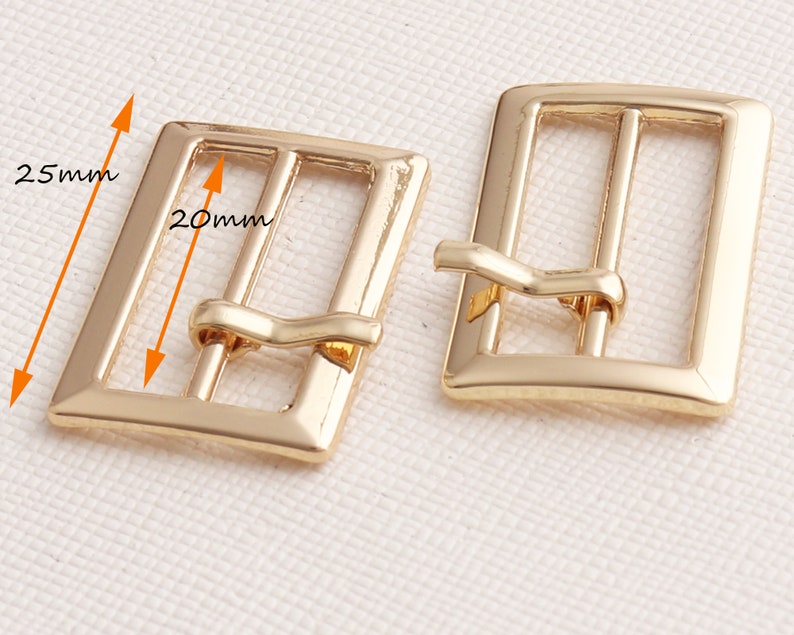 Square Roller Pin BuckleSquared Small shoes belts pin buckleBags Purse Belt Strap Slider Buckles-25mmx20mm*24pcs