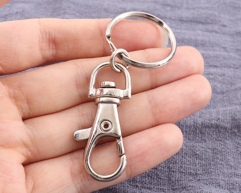 12 Pcs 9mm Silver Swivel Clasps With Key Ringlobster Etsy