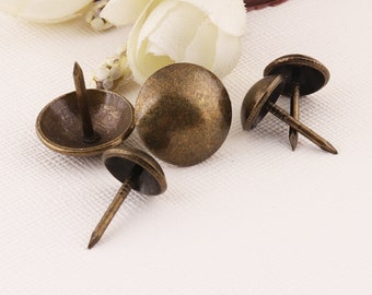 Bronze Push pins, Thumb tacks, Decorative tacks,  Furniture tacks, Sofa tacks, Upholstery tacks, Decorative push pins