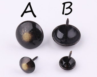 20st zwart ronde hoofd decoratieve bekleding nagels/kopspijkers, vak duim kopspijkers, Push Pins, Sofa nagel, deur nagels, meubilair laveert - 16mm 20mm