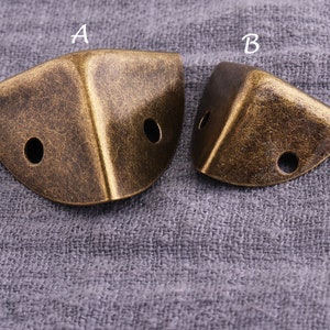 10pcs Metal bags corner,Corner protector, Bronze corner ,Leather handmade bags findings,Decorative Leg Corner Protector