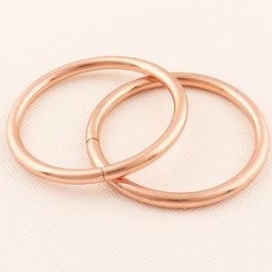 45mm Rose Goid Round Ring , Metal O Rings Non Welded , 14pcs Jump Rings ...