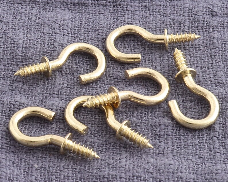 50pcs Gold Eye Hooks small Eye Screwsbead Connectors mini Etsy