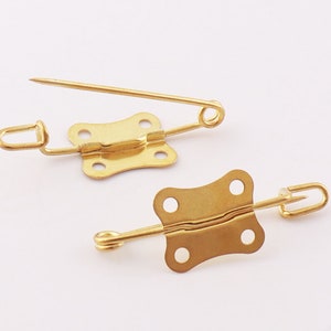 30pcs 30mm Gold Safety Pin,sewing Safety Pins,decorative pins ,Garment Pins,Kilt Pin,brooch pins,Locking Stitch Markers