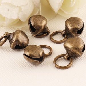 Bronze Christmas bells,Metal bells,Jingle bells,120pcs Small bells,Jewellery bells,10mm Craft bells,Bells charm