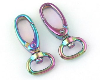 2-6pcs/lot Rainbow Lobster Swivel Clasps,Hook Clasps Carabiner Snap,Buckle Gate Bag Purse Strap Handbag Purse Hook-1/2"(13mm)