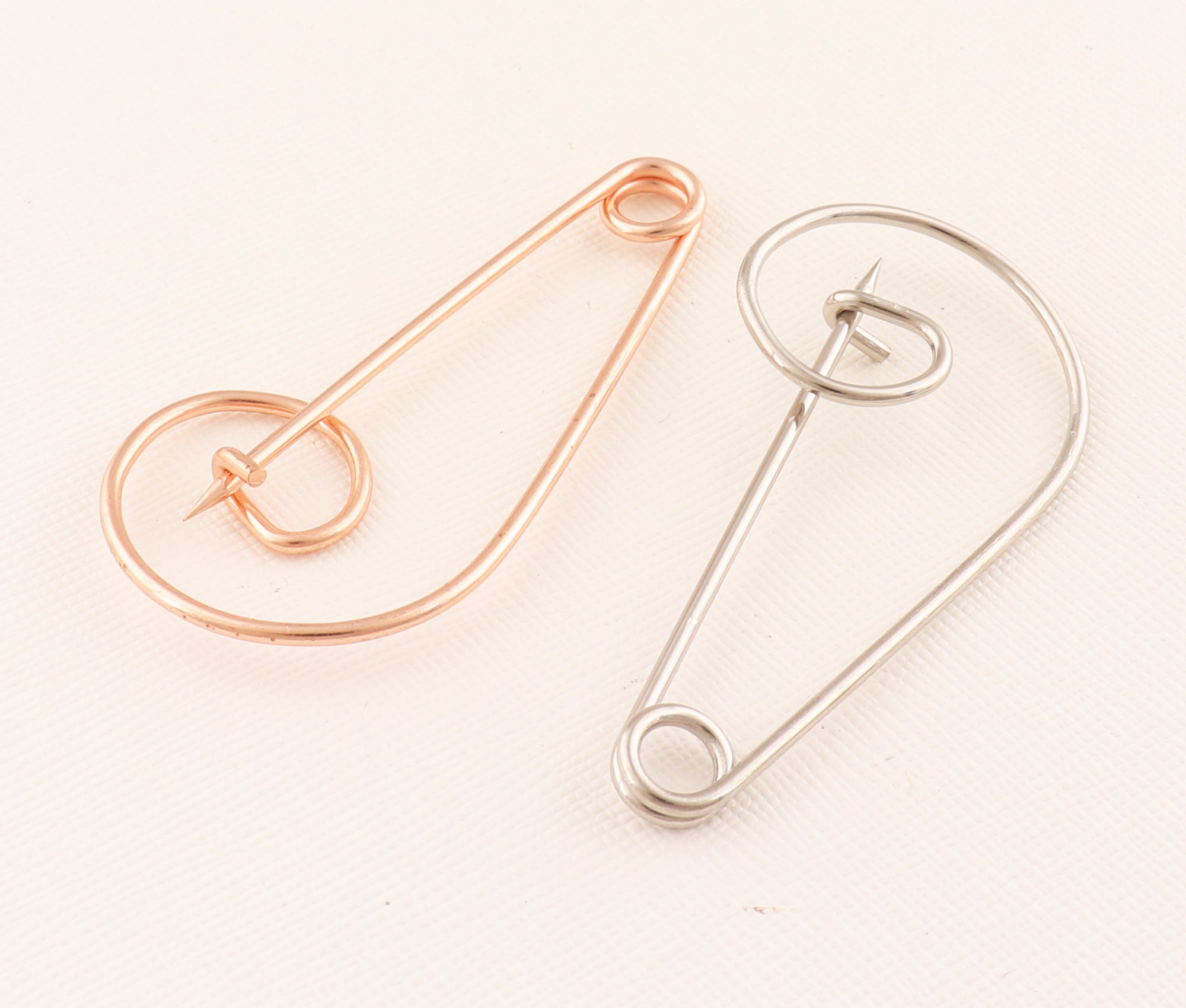 Rose Gold/silver Safety Pin 55mm Decorative Pins 20pcs Push - Etsy