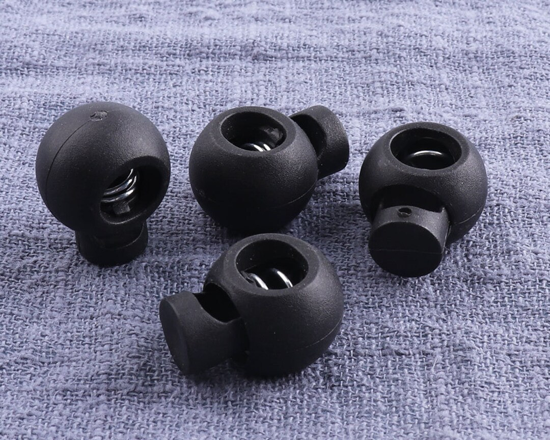 20 Fermacavo HAND Bean Toggle In Plastica Nera – 19mm Per Felpe, Zaini E Cappotti - 4