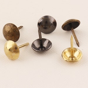 Gold Upholstery Tacks, 20mm Decorative Push Pins, 20pcs Furniture Tacks,  Thumb Tacks, Round Head Decorative Nails 