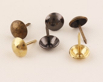 Antiquariato Bronzo / Oro / Nero Rotondo testa Unghie decorative,Upholstery Tacks/Nails,Mobili tacks,Thumb tacks--16mm