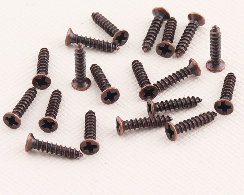 Phillips Flat Head Wood Screwred Copper Screws for Hinges and Etsy