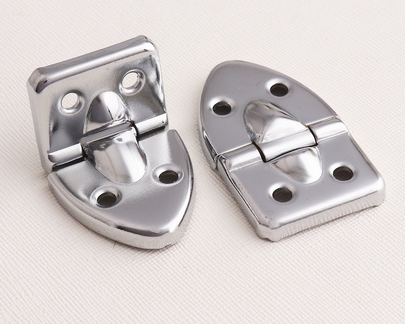 Silver Metal Hinges/box Hinges/woodworking Etsy