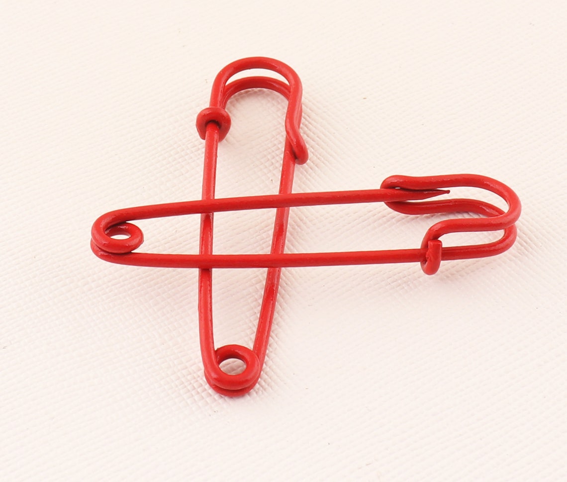 Safety Pins Red Decorative Pins 24pcs Pins for Clothing Etsy