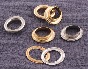 20set Gold / Silver Eyelets Grommets With Washers,Round Grommet Eyelet,Plated Metal Eyelets 22mm×15mm
