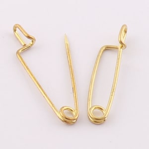 30pcs  Gold Safety Pin,sewing Safety Pins,decorative pins ,Garment Pins,Kilt Pin,brooch pins,Locking Stitch Markers - 1&quot;（25mm）