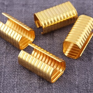 30pcs 12mm C-clip, semi-circular rope clamp, belt tail clamp, metal clip, webbing tail clip, clothing bag and ribbon rope clip, pen holder image 2