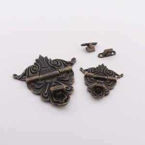 Vintage gift boxes latches  , Rustic Latch Hasp，buckle locks，chest hardware，latch kit ，hasp for boxes -  46mm 70mm