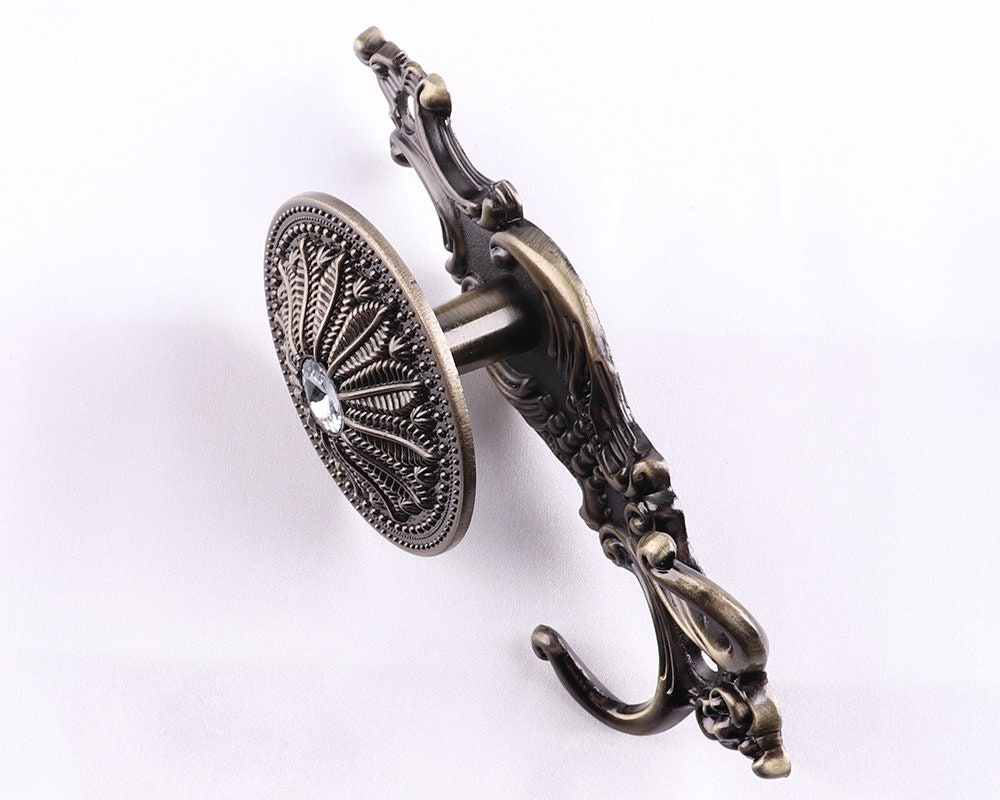 Gancho de cortina de pared ganchos decorativos de bronce | Etsy