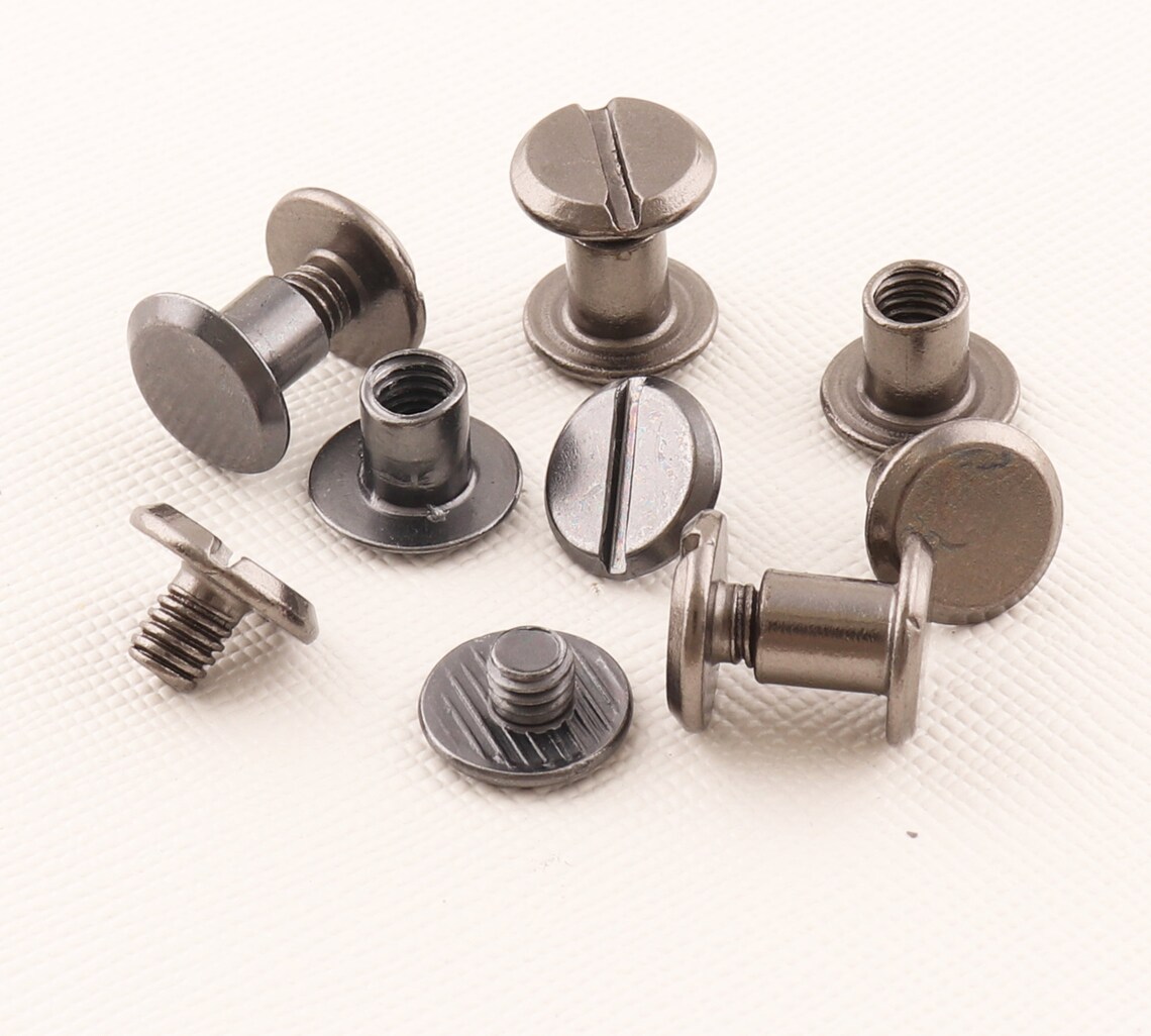 10mm Rivet Button 50pcs Head Button Black Stud Screwback Etsy