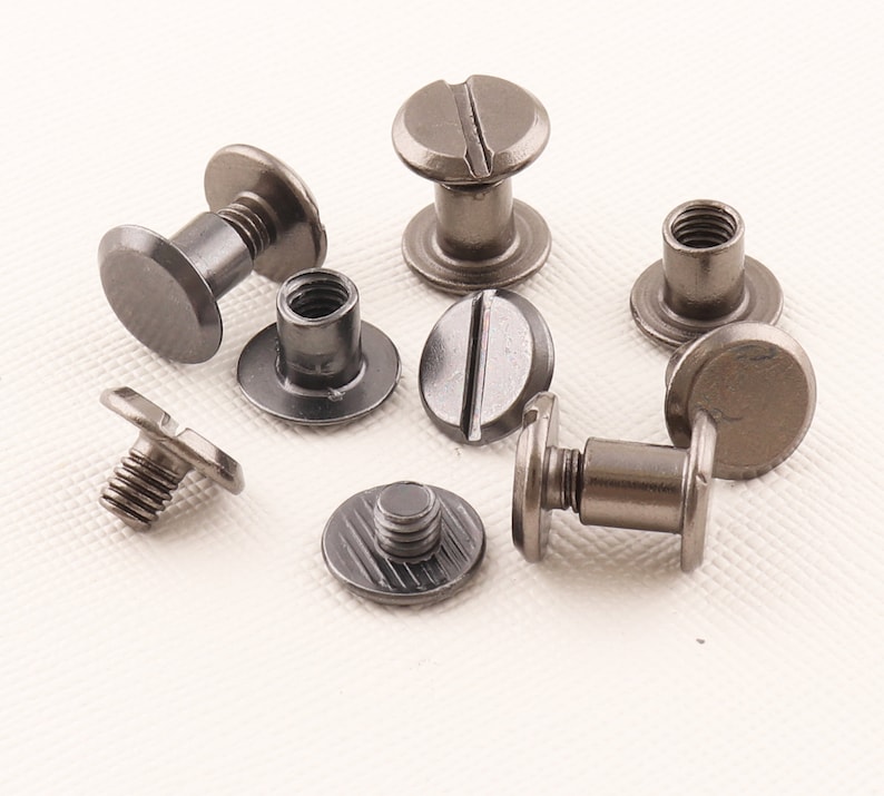 10mm Rivet Button 50pcs Head Button Black Stud Screwback Etsy