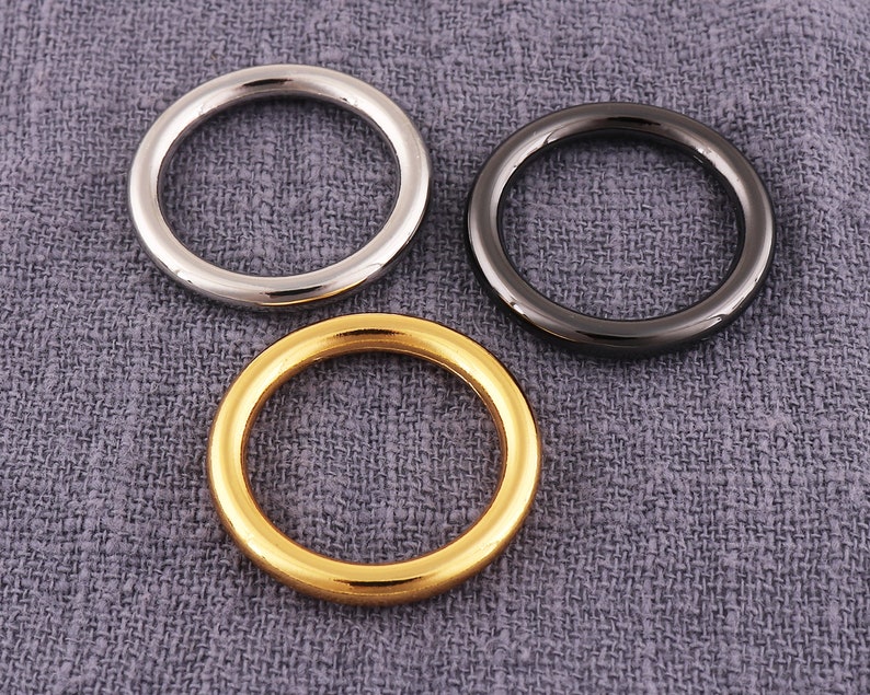 Jump rings GoldSilverGun black Purse ring o ring Round ring Purse strap rings Strap o ring Handbag o ring