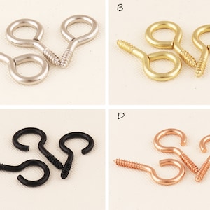 Screw eye bail drilled,Silver Screw eye bails,Light Gold Screw Eye Bails,Mini Screw Eye Pins,Eye Hook Screws*100pcs