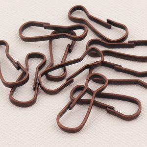 27 Solid Copper or Brass Spring Clip Lanyard Hooks ~ 20 x 6mm-Vintage NEW
