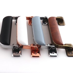 Leather Handle Luggage Case Handle Swivel Suitcase Handle Leather Handle For Briefcase Suitcase Handbag Box Drawer Puller Handle Furniture image 3