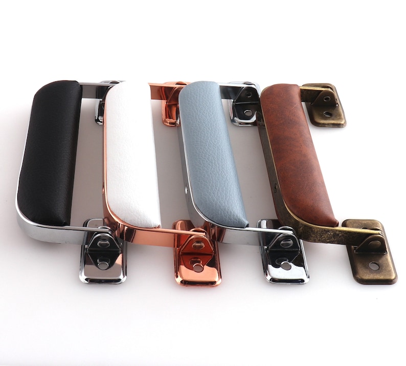 Leather Handle Luggage Case Handle Swivel Suitcase Handle Leather Handle For Briefcase Suitcase Handbag Box Drawer Puller Handle Furniture image 3