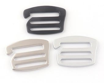 Silber / Mattsilber / Schwarz G-Haken Riemenschieber Gürtel Teller Rucksack Schnalle Schwarz Metall G-Haken Schnalle für 1 '' zoll (25mm) Gurtband-2 Stk
