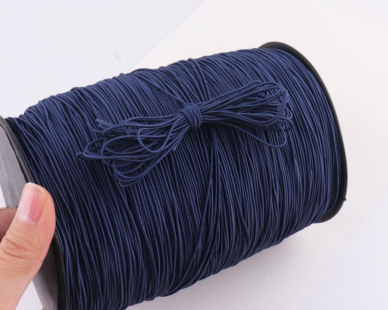 30Yards 1mm Elastic Mask Strap White Earloop Cord Ear Tie Rope Handmade String for Mask Sewing,Replacement Elastic rope