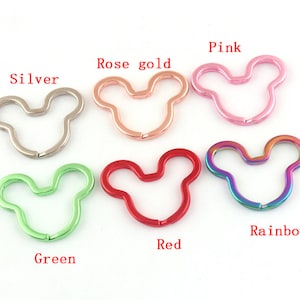 6 Colors Keychain Ring 32mm Key Ring Long 39mm Key Hook Chain Supplies For keychain/Toy/Jewelry Making-2pcs 5pcs 10pcs/lot